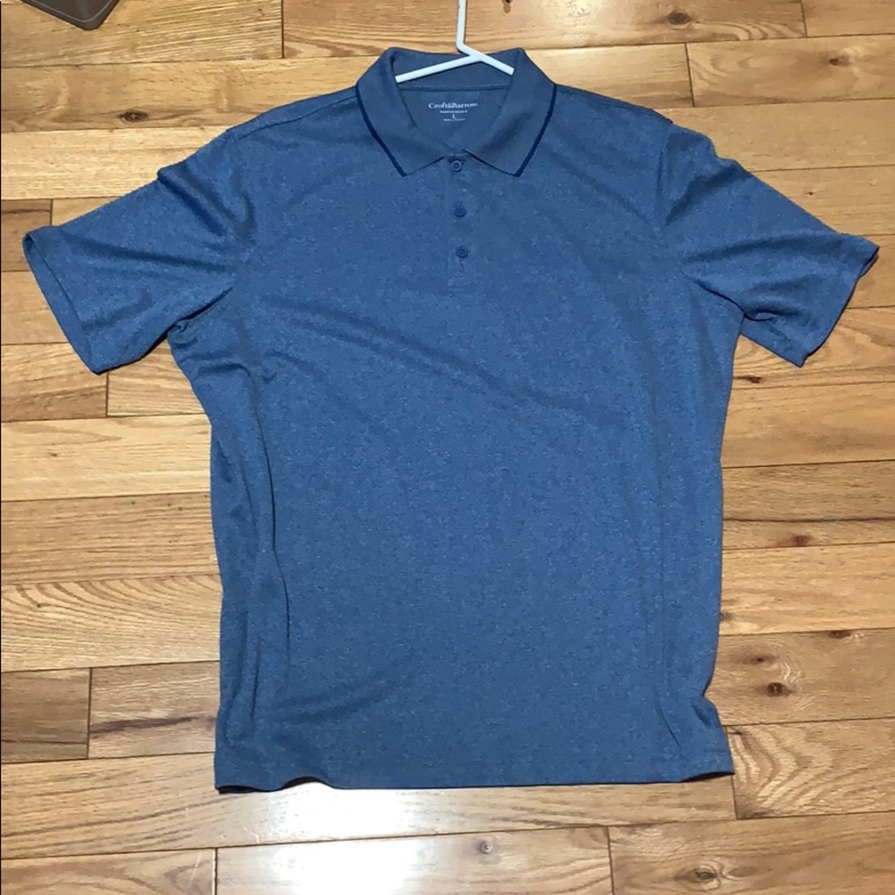 Craft and barrel blue polo shirt size large